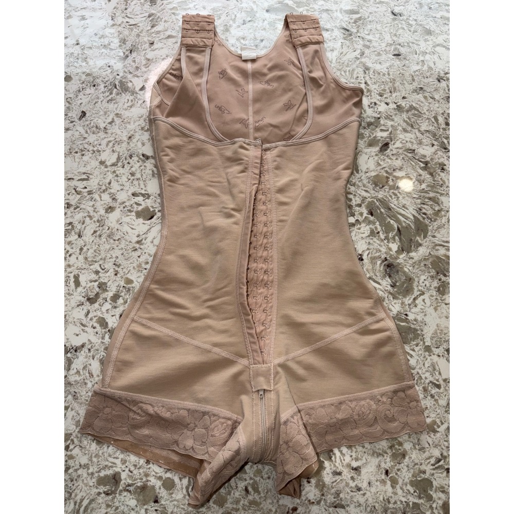 Cali curve Colombian Faja Short Guitar Shapewear Bodysuit Beige 6226 Womens L